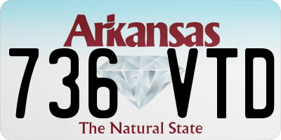 AR license plate 736VTD