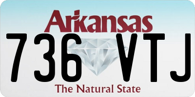 AR license plate 736VTJ