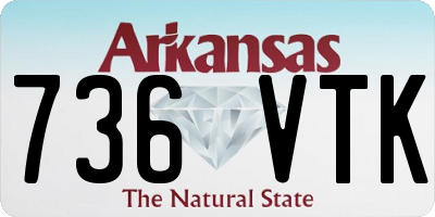 AR license plate 736VTK