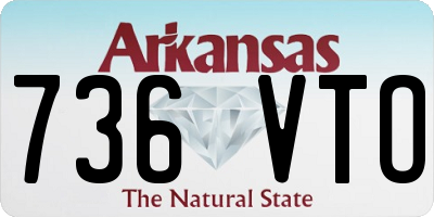 AR license plate 736VTO