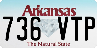 AR license plate 736VTP