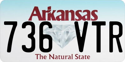 AR license plate 736VTR