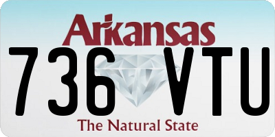 AR license plate 736VTU
