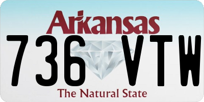 AR license plate 736VTW
