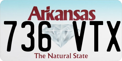 AR license plate 736VTX