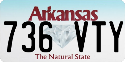 AR license plate 736VTY