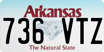 AR license plate 736VTZ