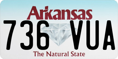 AR license plate 736VUA