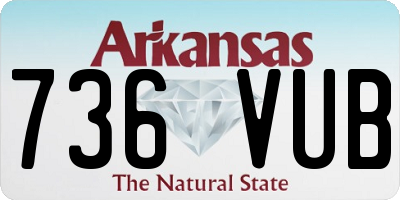 AR license plate 736VUB