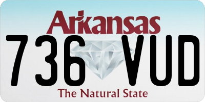 AR license plate 736VUD