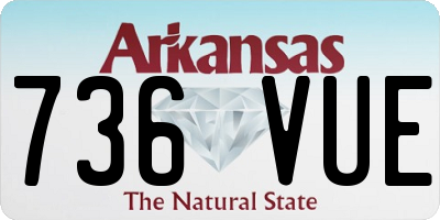 AR license plate 736VUE