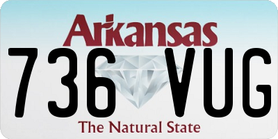 AR license plate 736VUG