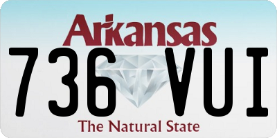 AR license plate 736VUI