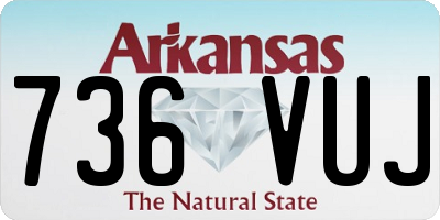 AR license plate 736VUJ
