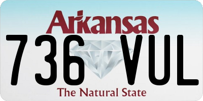 AR license plate 736VUL