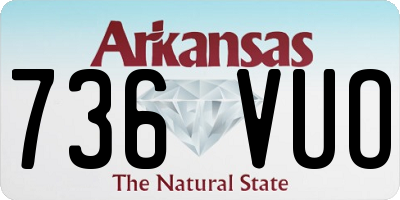 AR license plate 736VUO