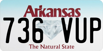 AR license plate 736VUP