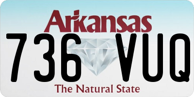 AR license plate 736VUQ