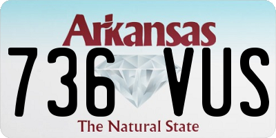 AR license plate 736VUS