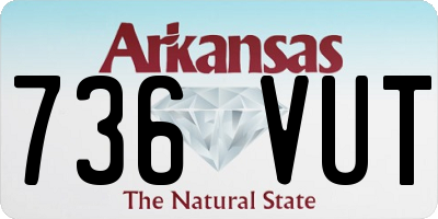 AR license plate 736VUT