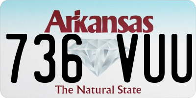 AR license plate 736VUU