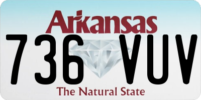 AR license plate 736VUV
