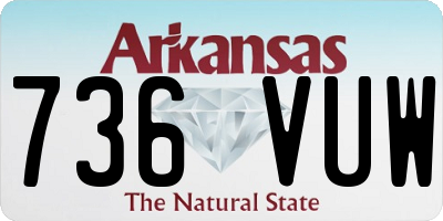 AR license plate 736VUW
