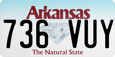 AR license plate 736VUY