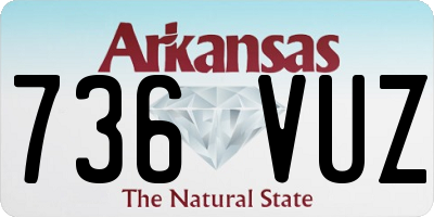 AR license plate 736VUZ