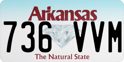 AR license plate 736VVM