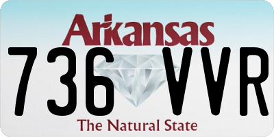 AR license plate 736VVR