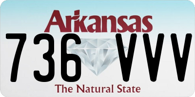 AR license plate 736VVV