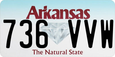 AR license plate 736VVW