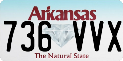 AR license plate 736VVX