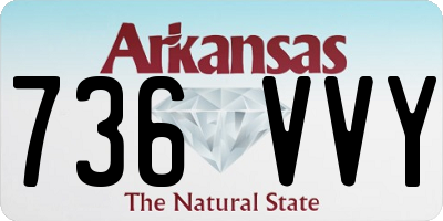 AR license plate 736VVY