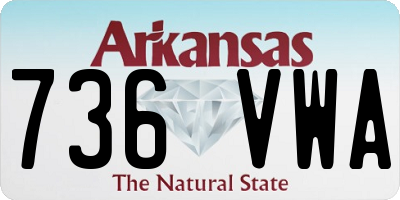 AR license plate 736VWA