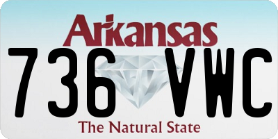 AR license plate 736VWC