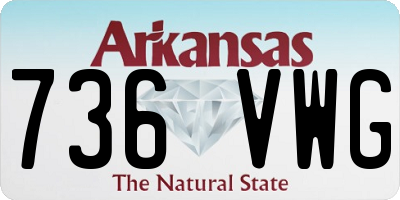 AR license plate 736VWG