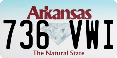 AR license plate 736VWI