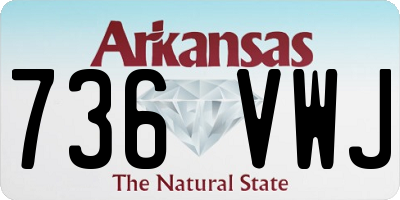 AR license plate 736VWJ