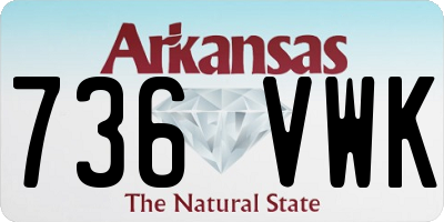 AR license plate 736VWK