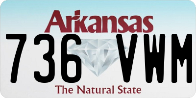 AR license plate 736VWM