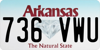 AR license plate 736VWU