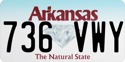 AR license plate 736VWY