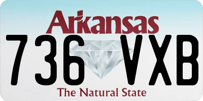 AR license plate 736VXB