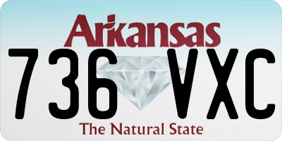 AR license plate 736VXC