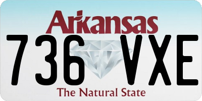 AR license plate 736VXE