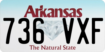 AR license plate 736VXF