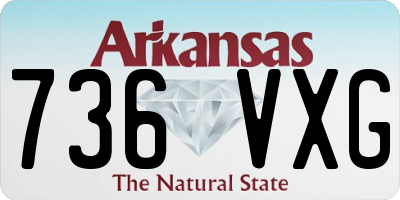 AR license plate 736VXG