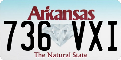 AR license plate 736VXI